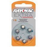 Rayovac extra advanced 13 gehoorapparaat batterij 6 stuks (oranje)