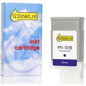 Canon PFI-101B inktcartridge blauw (123inkt huismerk)