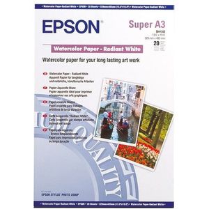 Epson S041352 Watercolor Paper - Radiant White 190 grams A3+ (20 vel)