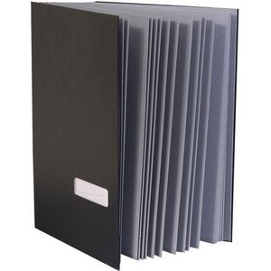 Kangaro vloeiboek met 20 compartimenten A4 zwart