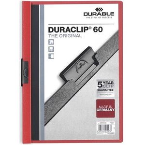 Durable Duraclip klemmap rood A4 voor 60 pagina's