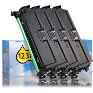 Toner Canon aanbieding: 732 BK, C, M, Y zwart + 3 kleuren (123inkt huismerk)