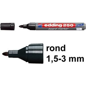Edding 250 whiteboard marker zwart (1,5 - 3 mm rond)