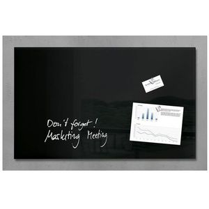 Sigel magnetisch glasbord 78 x 48 cm zwart