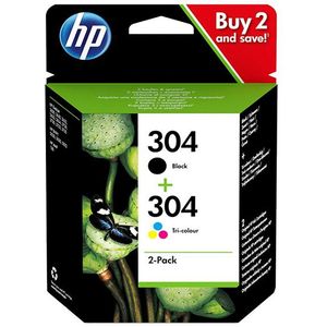 Inktcartridge HP 304 (3JB05AE) dubbelpak zwart + kleur (origineel)