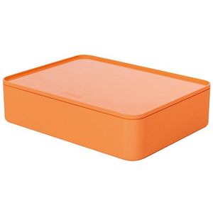 Han Allison smart-organiser box met deksel abrikoos oranje