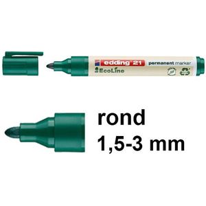 Edding EcoLine 21 permanent marker groen (1,5 - 3 mm rond)
