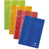 Clairefontaine spiraalblok A4 geruit 90 grams 50 vel assorti 10 stuks (4 x 8 mm, geen kantlijn)