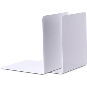 Maul metalen boekensteunen wit 14 x 14 x 12 cm (2 stuks)