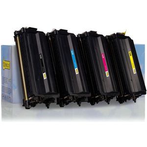 Toner Aanbieding: 123inkt huismerk set voor HP 657X: HP CF470X, CF471X, CF472X, CF473X zwart + 3 kleuren