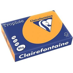 Clairefontaine gekleurd papier oranje 80 grams A4 (500 vel)