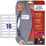 Avery Zweckform L4783-20 zelfklevende naambadge etiketten 31 x 88,9 mm (320 naambadges)