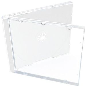 Cd-doosjes transparant met transparante tray (25 stuks)