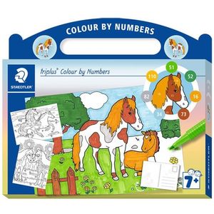 Staedtler kleuren op nummer kleurboek paarden