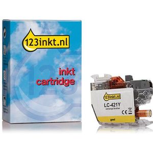 123inkt huismerk vervangt Brother LC-421Y inktcartridge geel
