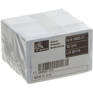 Zebra 104523-111 pvc kaarten wit (500 stuks)