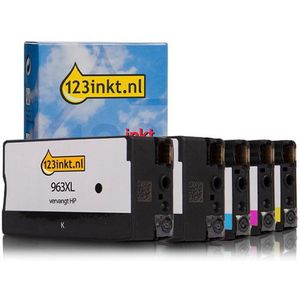 123inkt huismerk vervangt HP 963XL multipack 2x zwart + 3 kleuren