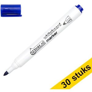 Aanbieding: 30x 123inkt whiteboard marker blauw (2,5 mm rond)