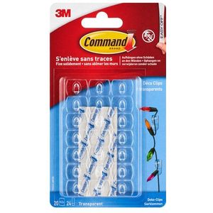 3M command zelfklevende muurklem transparant (20 stuks)