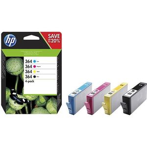 Inktcartridge HP 364 (N9J73AE) multipack zwart/cyaan/magenta/geel (origineel)