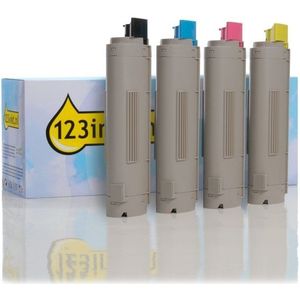 Toner OKI aanbieding: 43865724, 23, 22, 21 zwart + 3 kleuren (123inkt huismerk)