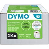 Dymo S0722390 / 13187 brede adresetiketten voordeelverpakking 24 stuks 99012 (origineel)