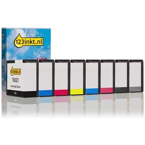 Epson aanbieding: T6021, 2, 3, 4, 5, 6, 7, 9 zwart + 7 kleuren Inktcartridge (123inkt huismerk)