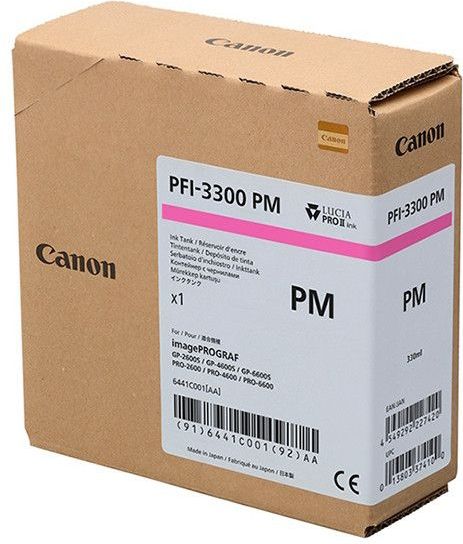 Canon PFI-3300PM inktcartridge hoge capaciteit foto magenta (origineel)