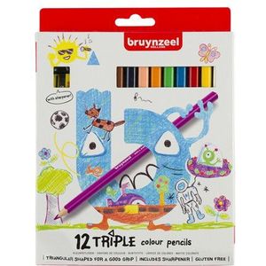 Bruynzeel Kids Triple kleurpotloden (12 stuks)