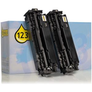 123inkt huismerk vervangt HP 312X (CF380XD) toner zwart hoge capaciteit dubbelpak