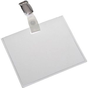 Europel naambadge gesloten met klem 90 x 60 mm (24 stuks)