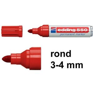 Edding 550 permanent marker rood (3 - 4 mm rond)
