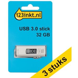 Aanbieding: 3x 123inkt USB 3.0-stick 32GB