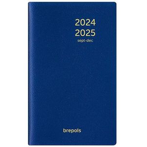 Brepols Interplan Genova 16 maanden agenda 2024-2025 blauw (1 week 2 pagina's) 6-talig