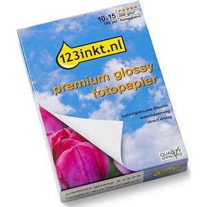 123inkt Premium Glossy hoogglans fotopapier 260 grams 10 x 15 cm (100 vel)