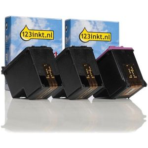 Aanbieding: 123inkt huismerk vervangt HP 301XL (2 zwart + kleur)