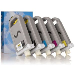 Canon aanbieding: PFI-110 / PFI-111 MBK, BK, C, M, Y 2 zwart + 3 kleuren Inktcartridge (123inkt huismerk)