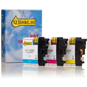 123inkt huismerk vervangt Brother LC-1100RBWBP multipack 3 kleuren