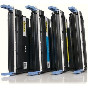 Toner Aanbieding: 123inkt huismerk set voor HP 641A: HP C9720A, 21A, 22A, 23A zwart + 3 kleuren