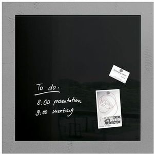 Sigel magnetisch glasbord 48 x 48 cm zwart