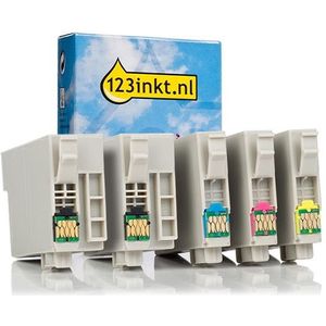 Epson aanbieding: T347 serie 2x zwart + 3 kleuren Inktcartridge (123inkt huismerk)