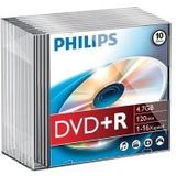 Philips dvd+r 10 stuks in slimline doosjes