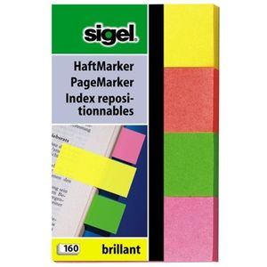 Sigel index met 4 basiskleuren 20 x 50 mm (160 tabs)