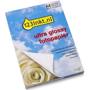 123inkt Ultra Glossy hoogglans fotopapier 200 grams A4 (50 vel)
