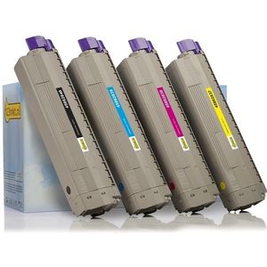 Toner OKI aanbieding: 45862840, 39, 38, 37 zwart + 3 kleuren (123inkt huismerk)