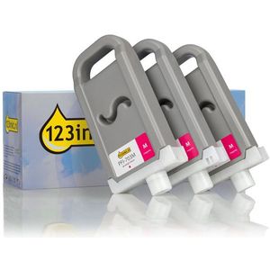 Canon PFI-703M 3-pack magenta hoge capaciteit Inktcartridge (123inkt huismerk)