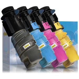 Toner Ricoh type P C375 aanbieding: zwart + 3 kleuren (123inkt huismerk)