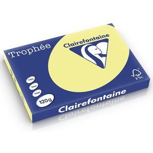 Clairefontaine gekleurd papier citroengeel 120 grams A3 (250 vel)