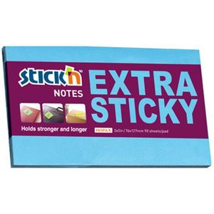 Stick'n extra sticky notes blauw 76 x 127 mm
