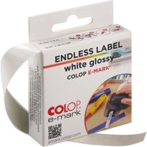 COLOP e-mark doorlopende label glossy wit 14 mm x 8 m